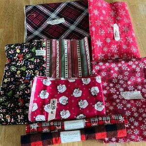 Christmas Assorted Cotton Fabric Lot #1 - 8 Pieces